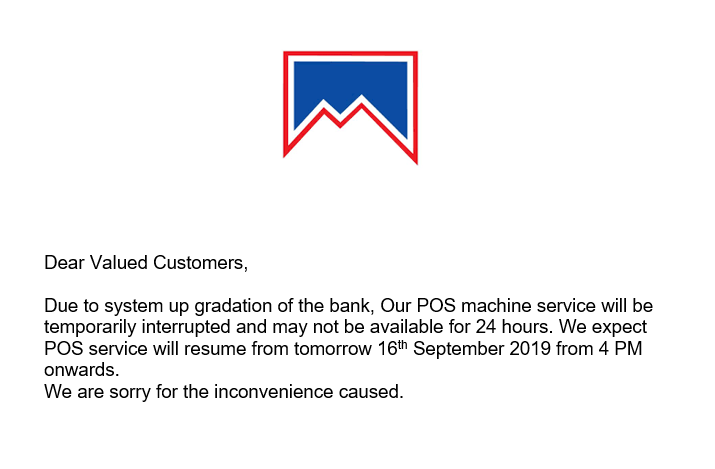 POS notice
